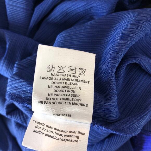 Retrofete Kelsey Dress Backless Metallic A-Line Gown Maxi Cobalt Blue NWT Large - Picture 12 of 13